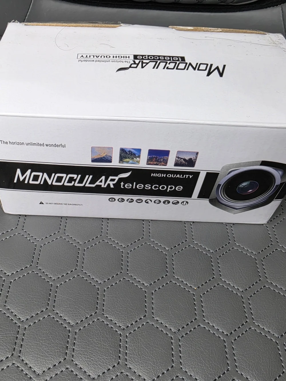 HD 12x50 Monocular Telescope w Tripod Phone Holder Open Box Kit